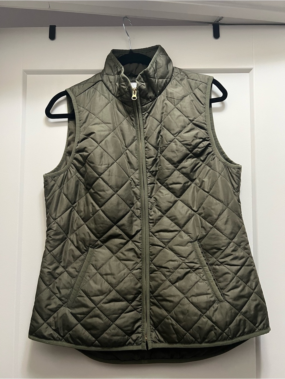 Olive Quilted Utility Vest